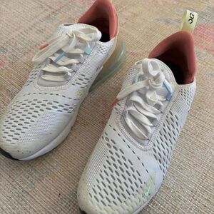 Nike White and Pink Running Shoes